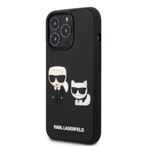 iPhone 13 Pro Max Karl Lagerfeld 3D Karl and Choupette tok fekete (KLHCP13X3DRKCK)