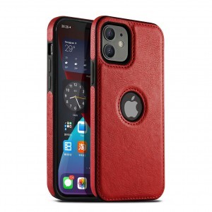 iPhone 13 Pro PU bőr tok piros Alphajack