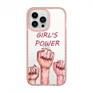 iPhone 13 Pro Max átlátszó TPU tok Girl's Power mintával Alphajack