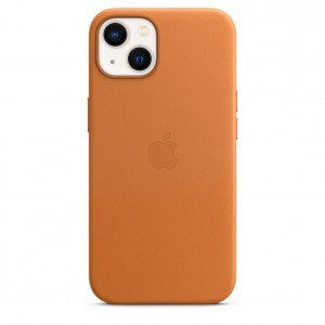 iPhone 13 bőrtok aranybarna (MM103ZM/A) Apple gyári MagSafe-rögzítésű
