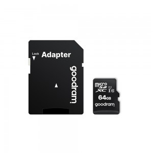 GoodRam memóriakártya 64 GB microSDXC Class 10 UHS-I 30 / 15 MB/s + adapter