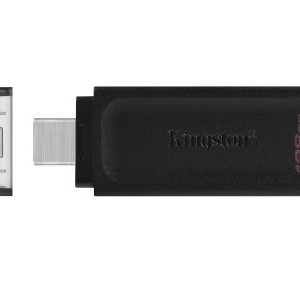 Kingston 128 GB USB-C DT70 pendrive fekete