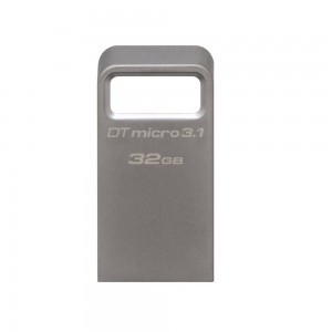 Kingston pendrive 32 GB USB 3.0 / USB 3.1 DT Micro 3.1 fém ezüst