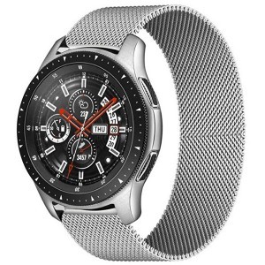 Samsung Galaxy Watch 20mm milánói fém óraszíj ezüst színű Alphajack