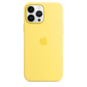 iPhone 13 Pro Max szilikontok halvány citromsárga (MN6A3ZM/A) Apple gyári MagSafe-rögzítésű