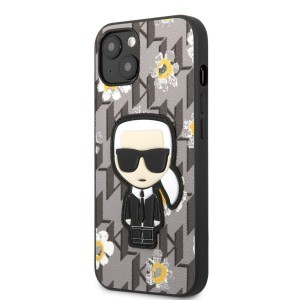 iPhone 13 Mini Karl Lagerfeld Ikonik Flower tok szürke (KLHCP13SPMNFIK1)