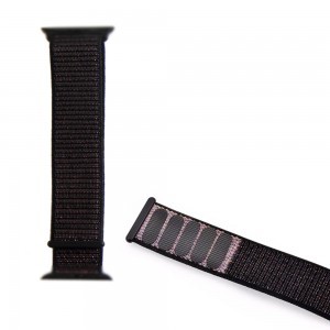 Apple Watch 4/5/6/7/SE (42/44/45mm) nylon óraszíj fekete-strukturált színes Alphajack