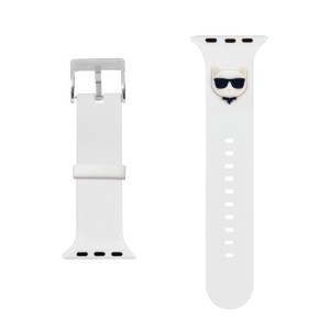 Apple Watch 42/ 44/ 45mm Karl Lagerfeld KLAWLSLCW  Choupette Head óraszíj fehér (KLAWLSLCW)