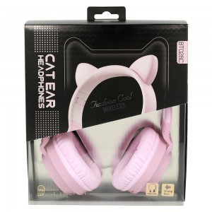 CATEAR cicafüles fejhallgató Gyerekeknek - Bluetooth CA-028 Rózsaszín
