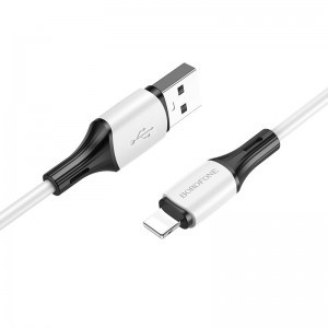 USB -  Lightning Kábel Borofone BX79 PD 20W 1m fehér