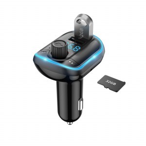 Bluetooth FM Transmitter, szivargyújtós autós töltő 2x USB 3.1A HIGI T829S