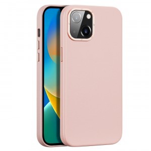 iPhone 14 Max Dux Ducis Grit bőr tok (MagSafe kompatibilis) rózsaszín