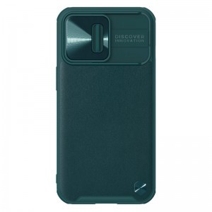iPhone 13 Pro Nillkin CamShield Leather tok zöld