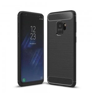 Samsung Galaxy S9 Forcell carbon mintás tok fekete