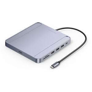Ugreen HUB Type C -3 x USB A 3.1 Gen 1 + SD / TF kártya + RJ45 szürke  (CM522 60378)