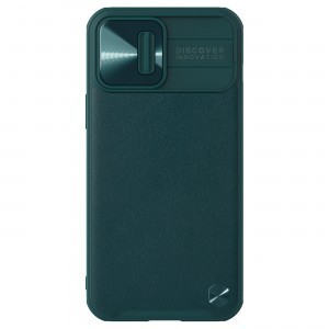 iPhone 13 Pro Max Nillkin CamShield Leather tok zöld