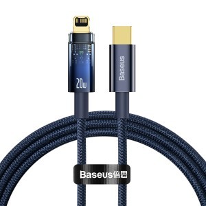 Baseus USB Type C - Lightning kábel 20W 1m (CATS000003) kék