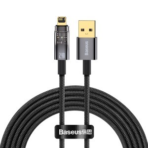 Baseus USB - Lightning kábel 2.4A 2m (CATS000501) fekete