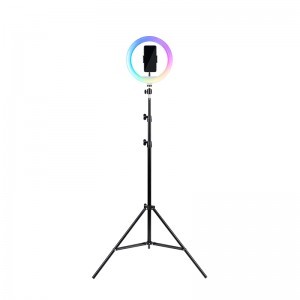 Havit RGB LED körfény + telefontartó, színes háttérvilágítással fekete 72-210cm