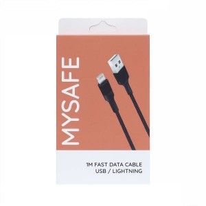 MySafe USB-Lightning kábel 1m fekete