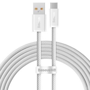 Baseus USB - USB Type C kábel 100W 5A 2m fehér (CALD000702)