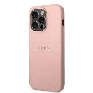 iPhone 14 Pro Max Guess PU Leather Saffiano tok rózsaszín (GUHCP14XPSASBPI)