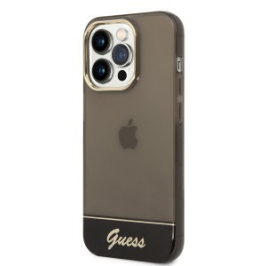 iPhone 14 Pro Max Guess PC/TPU Camera Outline Translucent tok fekete (GUHCP14XHGCOK)