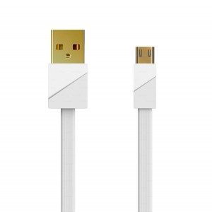 Remax Gold Plating RC-048M USB-micro USB kábell 3A gyorstöltéssel 1m fehér