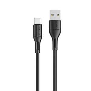 USAMS U68 USB-C gyorstöltő kábel 2A 1 m fekete (US-SJ501)