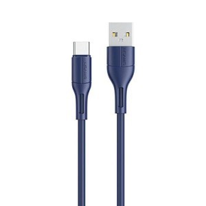 USAMS U68 USB-C gyorstöltő kábel 2A 1 m kék (US-SJ501)