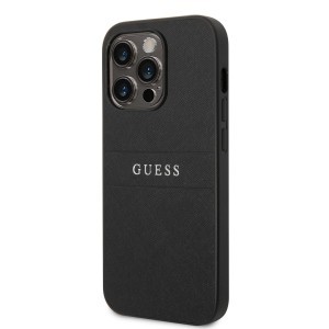 iPhone 14 Pro Guess PU Leather Saffiano tok fekete (GUHCP14LPSASBBK)