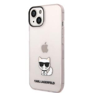 iPhone 14 Karl Lagerfeld Choupette Logo tok rózsaszín (KLHCP14SCTTRI)