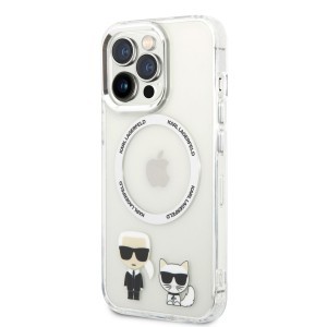 iPhone 14 Pro Max Karl Lagerfeld Karl és Choupette MagSafe kompatibilis tok átlátszó (KLHMP14XHKCT)