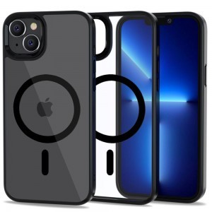 iPhone 14 Plus Tech-Protect Magmat Magsafe Tok fekete/átlátszó