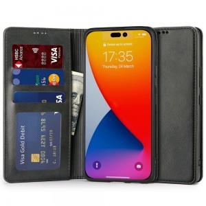 iPhone 14 Pro Tech-Protect Wallet Magnet fliptok fekete