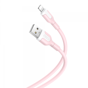 XO NB212 USB - Lightning kábel 1 m 2,1 A rózsaszín