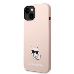 iPhone 14 Karl Lagerfeld Choupette szilikon tok rózsaszín (KLHCP14SSLCTPI)