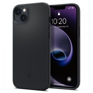 iPhone 14 Spigen Silicone Fit MagSafe-kompatibilis tok fekete (ACS05067)
