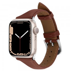 Apple Watch 4/5/6/7/8/SE (40/41 mm) Spigen Cyrill Kajuk óraszíj mogyoróbarna