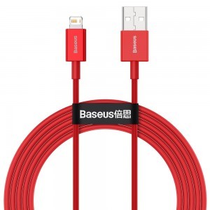 Baseus Superior USB - Lightning kábel 2.4A 2m piros (CALYS-C09)