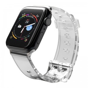 Apple Watch 4/5/6/7/8/SE (38/40/41mm) Strap Light Silicone óraszíj fekete