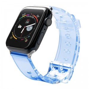 Apple Watch 4/5/6/7/8/SE/Ultra (42/44/45/49mm) Strap Light Silicone óraszíj kék