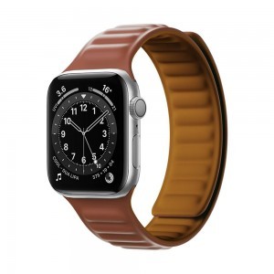 Apple Watch 4/5/6/7/8/SE/Ultra (42/44/45/49mm) Mágneses óraszíj barna