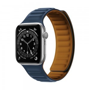 Apple Watch 4/5/6/7/8/SE/Ultra (42/44/45/49mm) Mágneses óraszíj kék