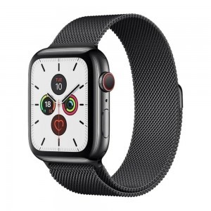 Apple Watch 7/8 45mm rozsdamentes acél mágneses óraszíj fekete
