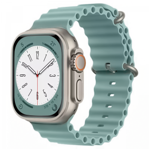 Apple Watch 4/5/6/7/8/SE (38/40/41mm) óceán szilikon óraszíj fenyőzöld Alphajack