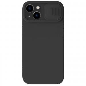 iPhone 14 Nillkin CamShield Silky Magsafe kompatibilis szilikon tok fekete