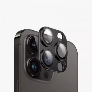 iPhone 14 Pro/14 Pro Max kameralencsevédő 9H üveg asztrofekete Alphajack