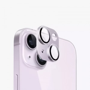 iPhone 14/14 Plus kameralencsevédő 9H üveg lila Alphajack