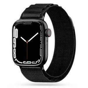 Apple Watch 4/5/6/7/8/SE/Ultra (42/44/45/49mm) Tech-Protect Nylon Pro szíj fekete